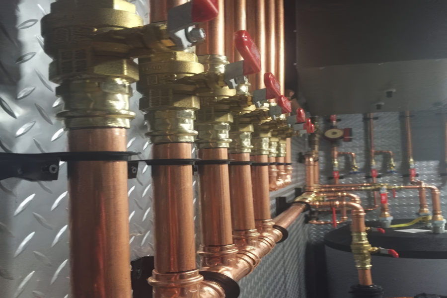 Mechanical room plumbing